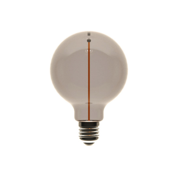 F04 - LED G95 Light Bulb, E27, 2,2W, 1800K, 60Lm, with magnetic filament and smoky glass