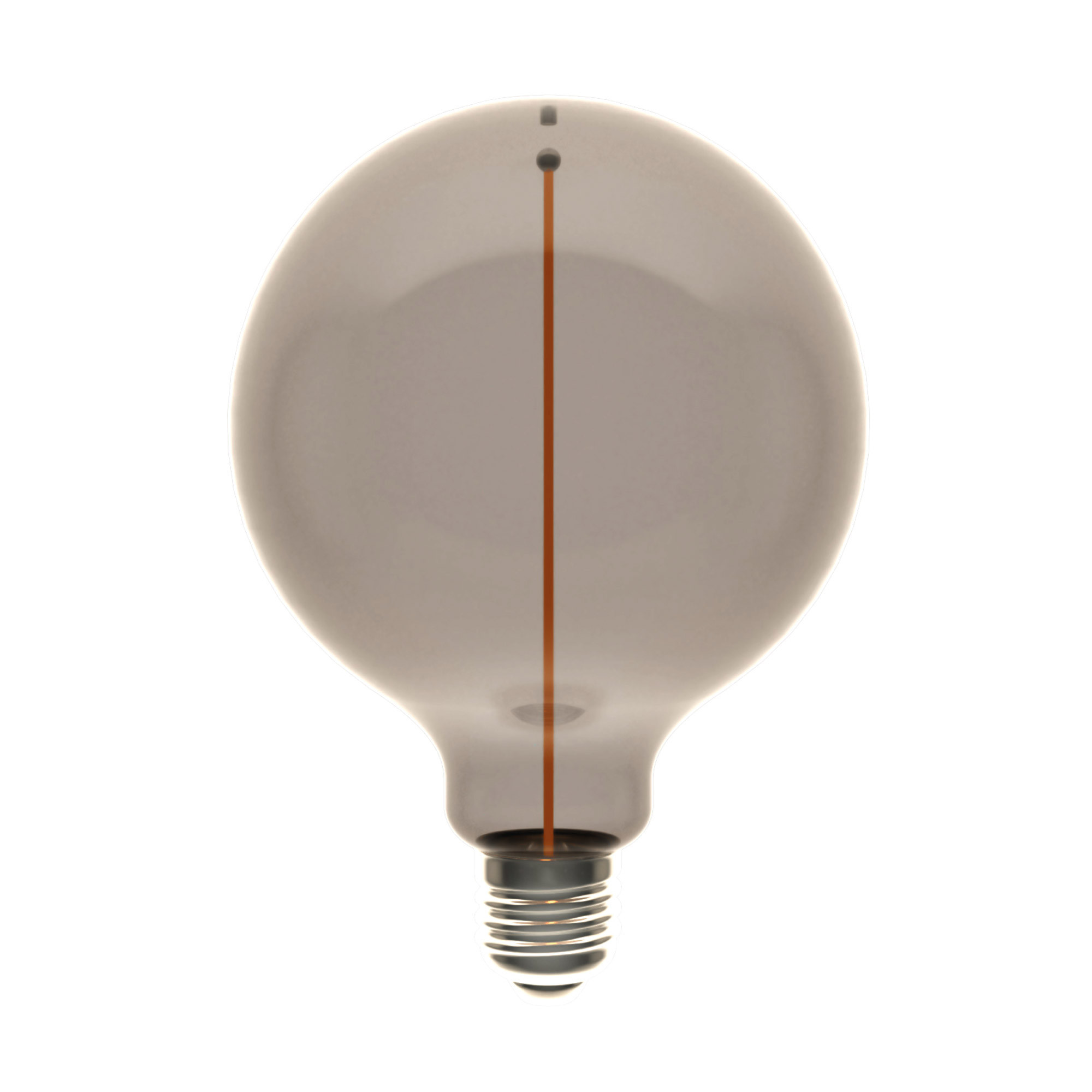 F05 - Lampadina LED G125, E27, 2,8W, 1800K, 90Lm, con filamento magnetico e vetro smoky