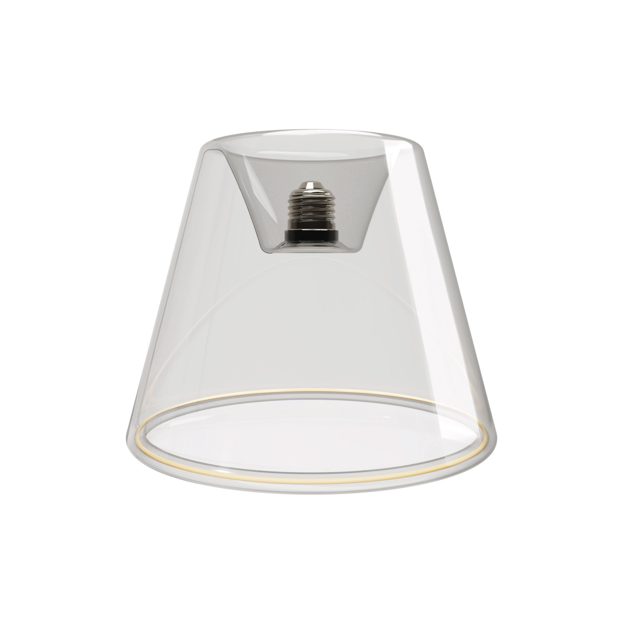 G01 - Ampoule LED Recessed Cone, E27, 6W, 2200K, 500Lm, verre transparent