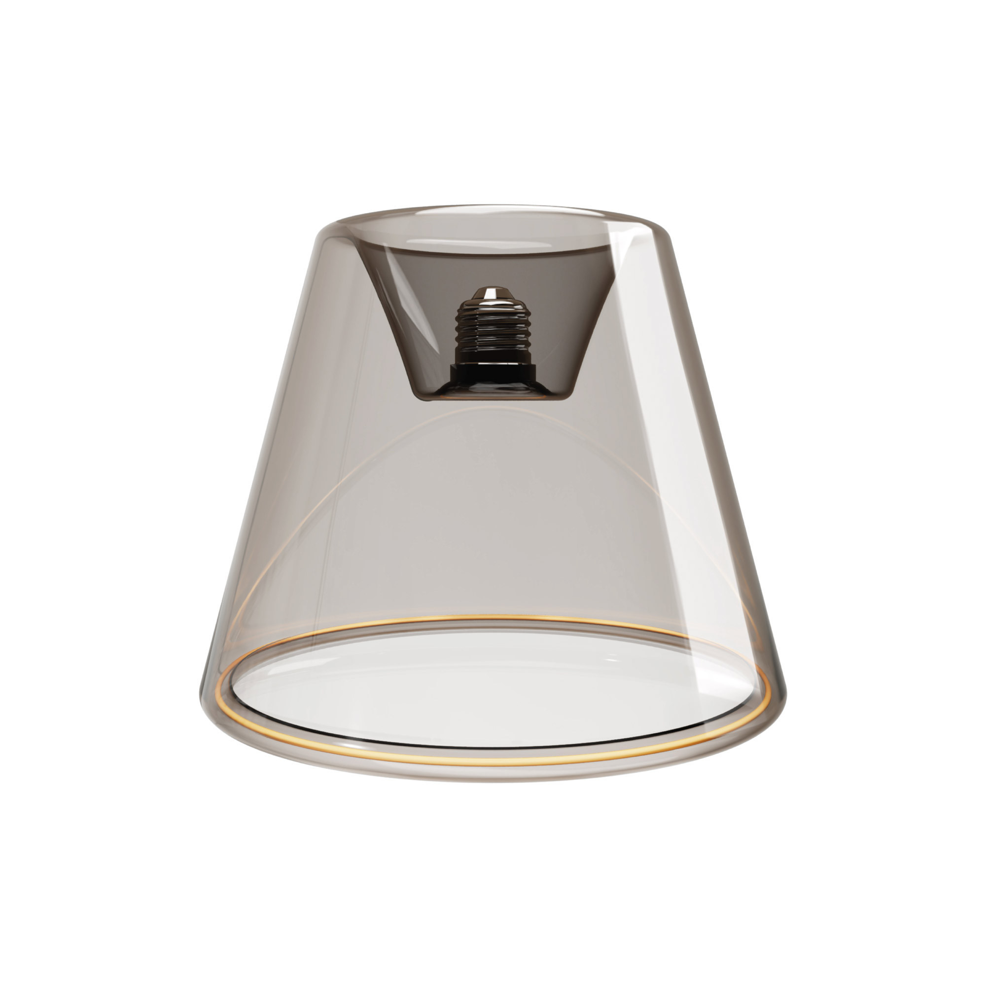 G11 - LED Lampe Recessed Cone, E27, 6W, 1900K, 400Lm, smoky Glas