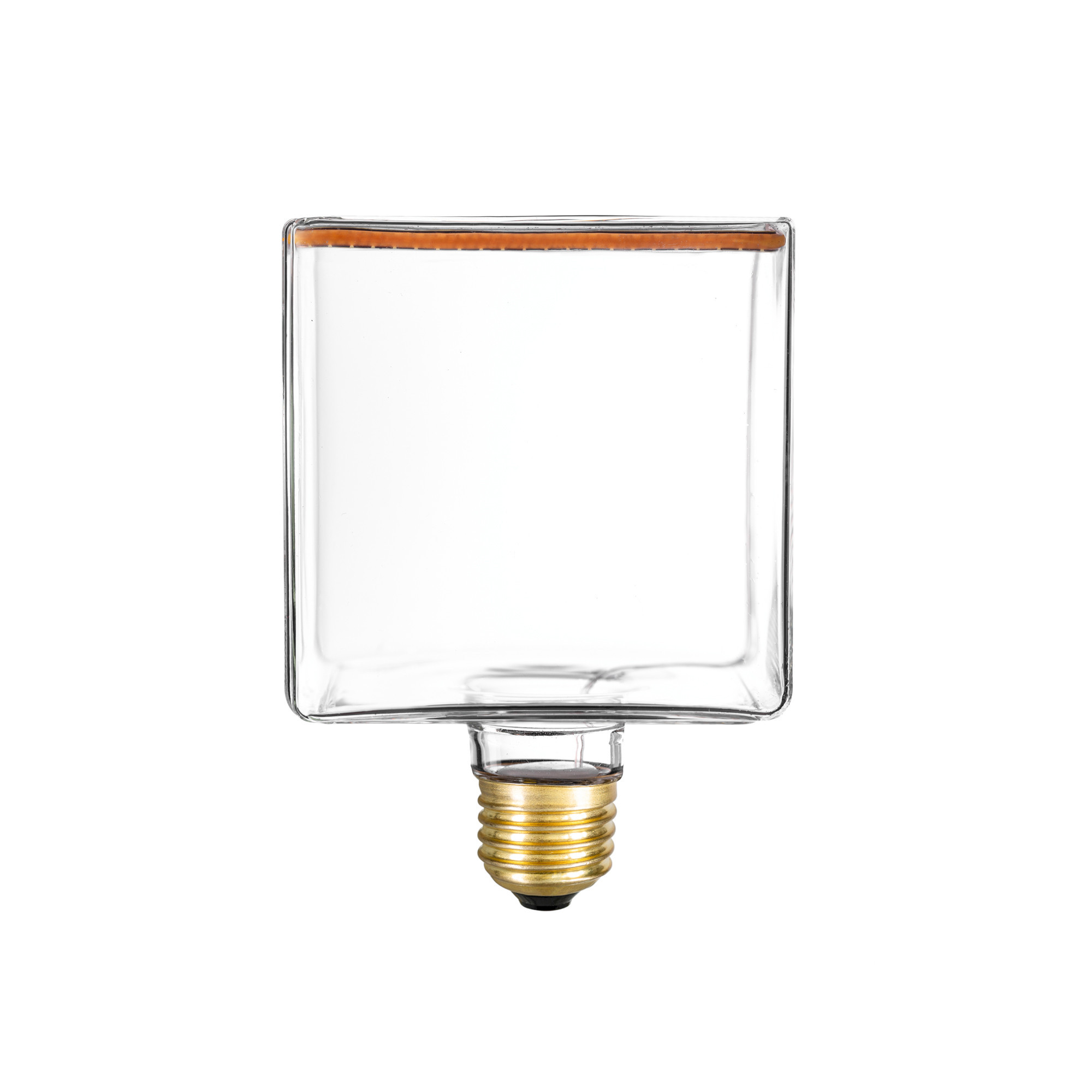 G04 - Lampadina LED Cubetto, E27, 4,5W, 2200K, 300Lm, vetro trasparente