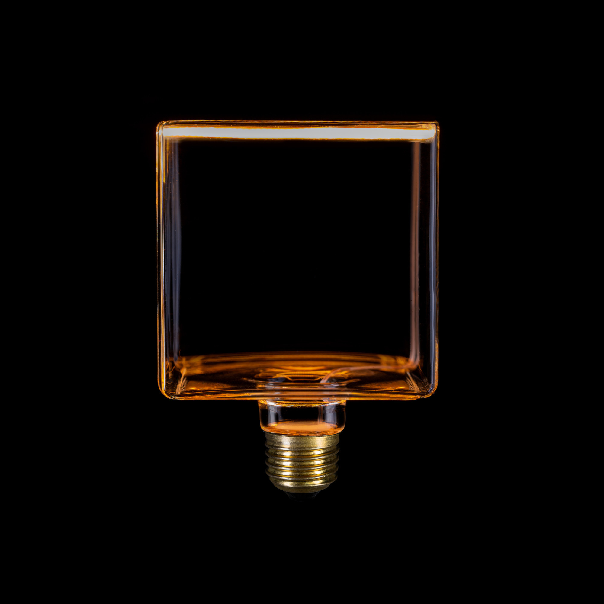 G04 - LED Lampe Cube, E27, 4,5 W, 2200 K, 300 Lm, klares Glas