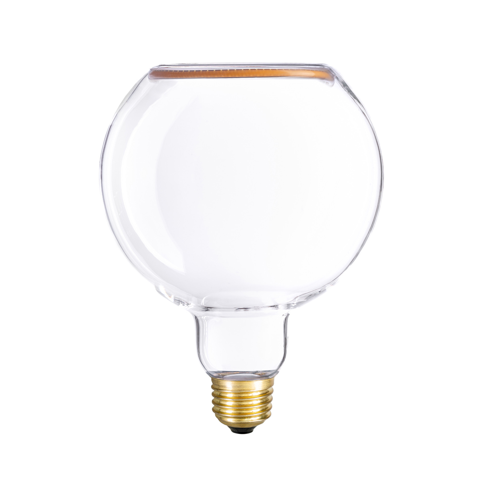 G05 - Lampadina LED G125, E27, 4,5W, 2200K, 300Lm, vetro trasparente